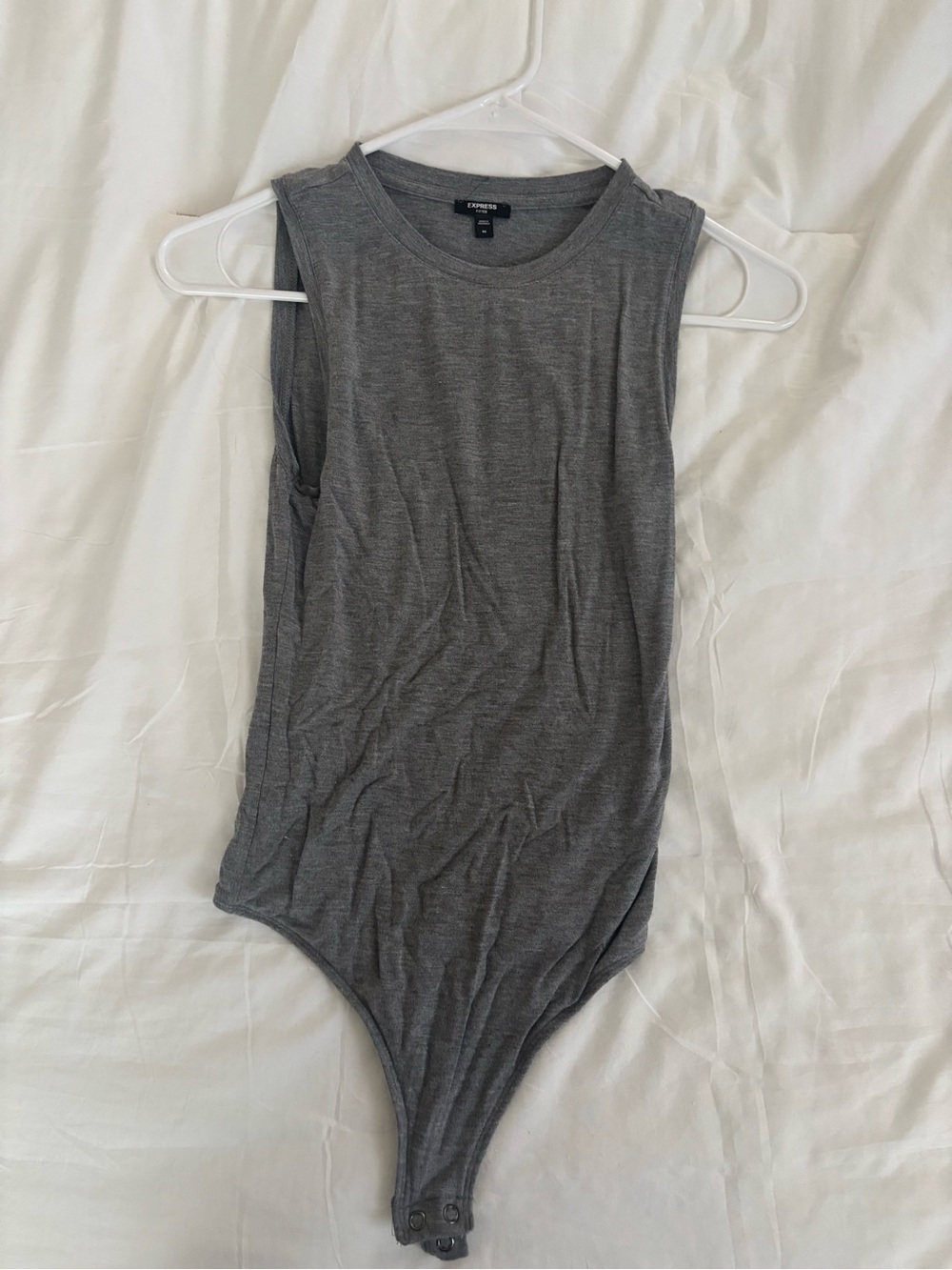 Express grey cotton bodysuit